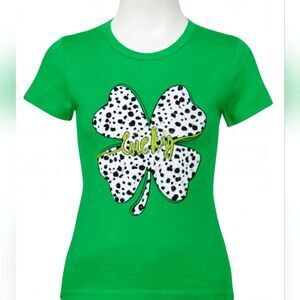 Green Four Leaf Clover St. Patrick's Day T-shirt  - NWT